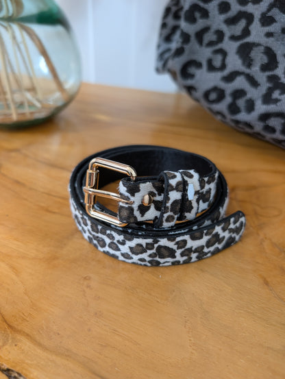 Ceinture lépard blanc