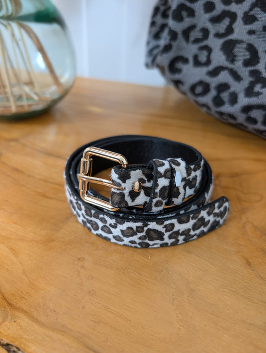 Ceinture lépard blanc