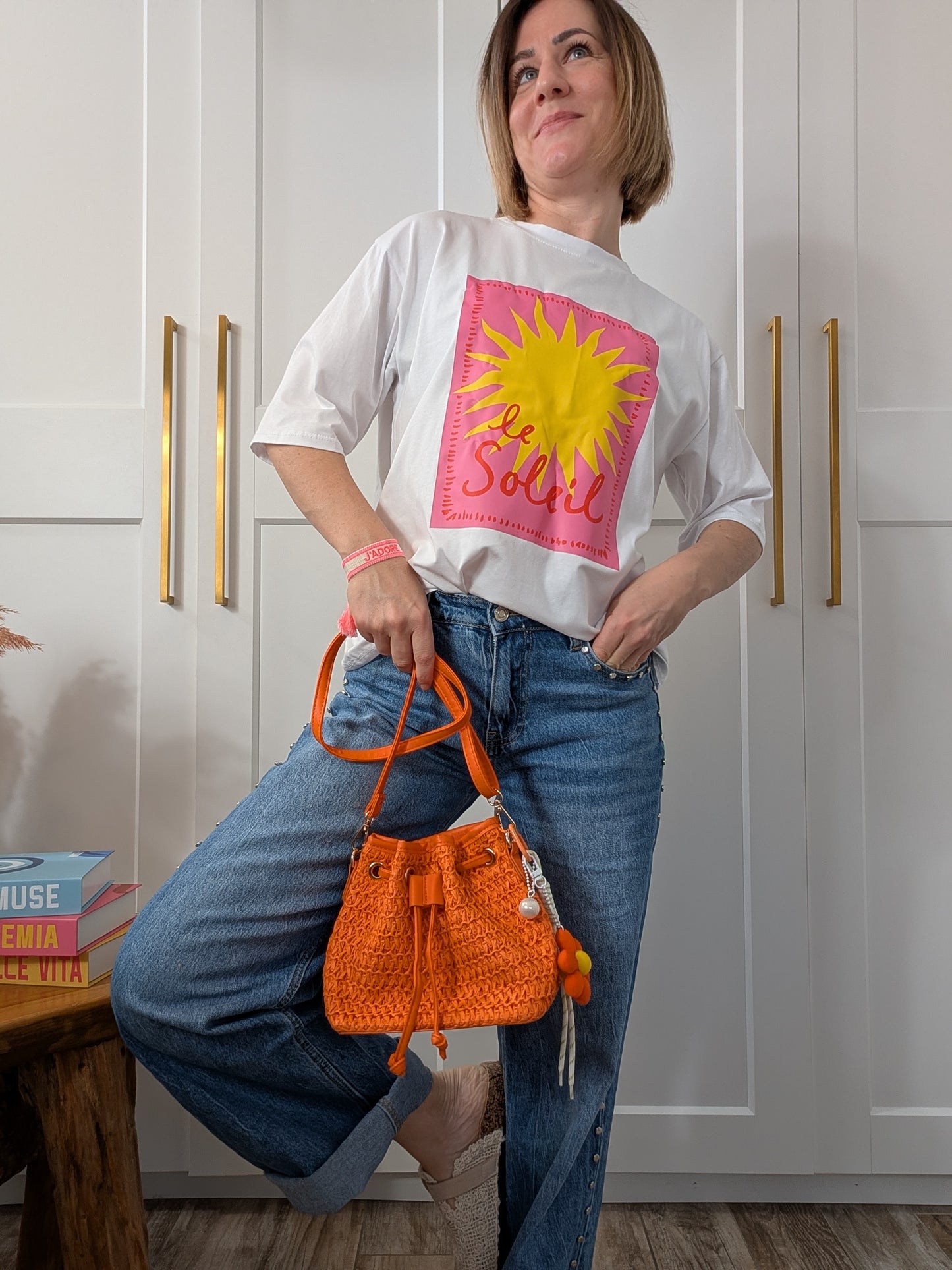 Sac bourse orange