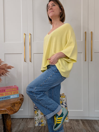 Pull Chrys jaune - Le confort obsolu