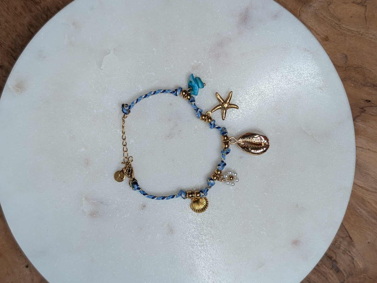 Bracelet Coquillage bleu
