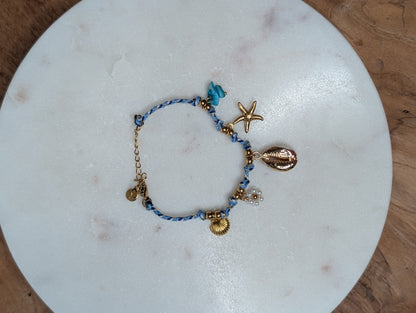 Bracelet Coquillage bleu