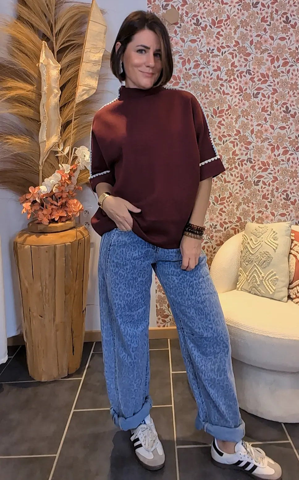 Pull Zoé bordeaux