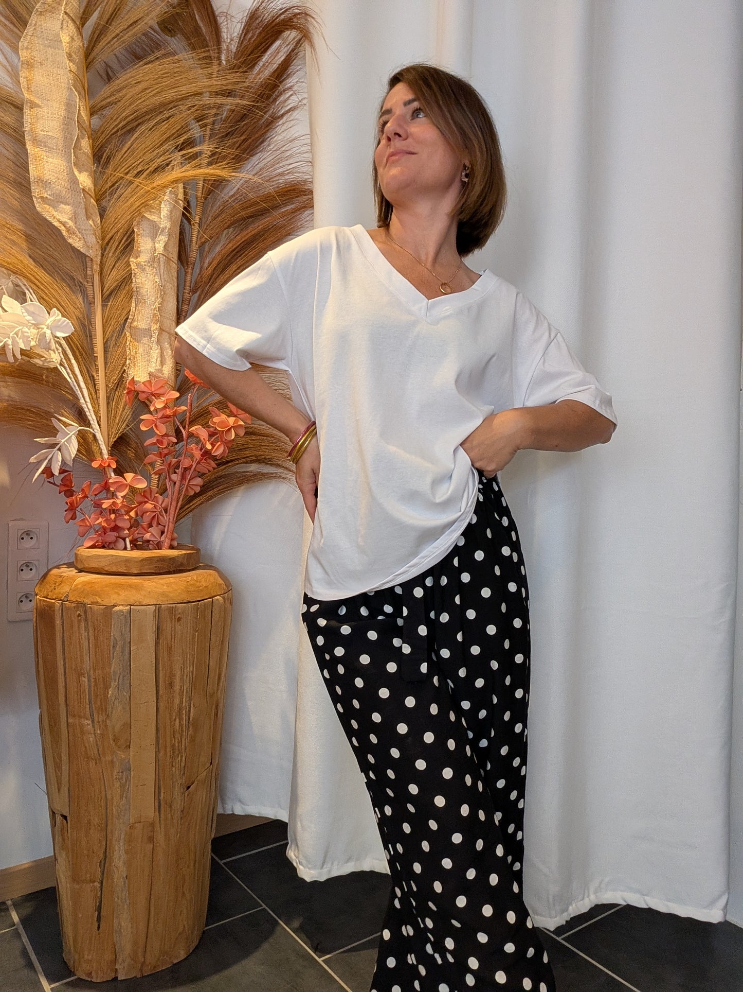Tee-shirt oversize blanc Charlotte