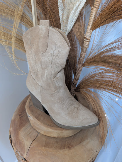 Santiag surpiqué beige