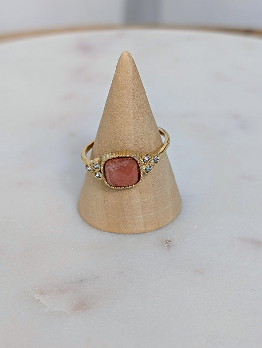 Bague - Piedra orange