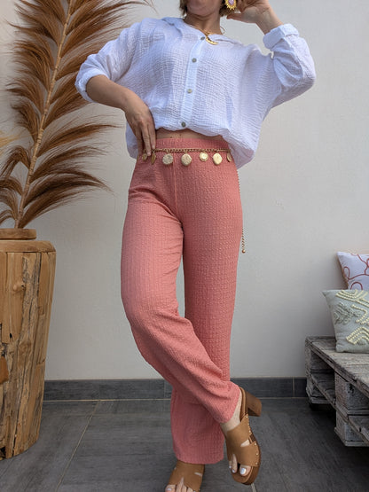 Pantalon Auria saumon