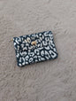 Porte monnaie léopard bleu jean