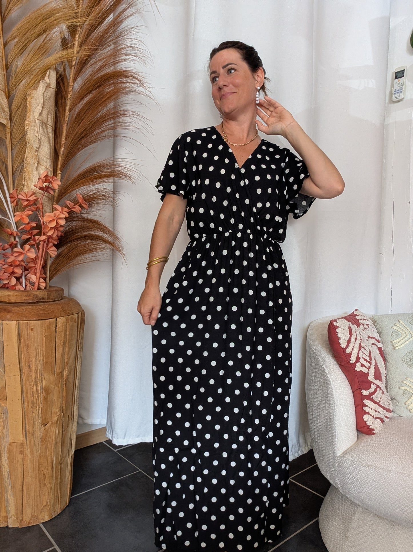 Robe à pois Rosa noir