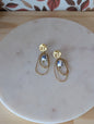 Boucles d'oreilles Spirale Azur