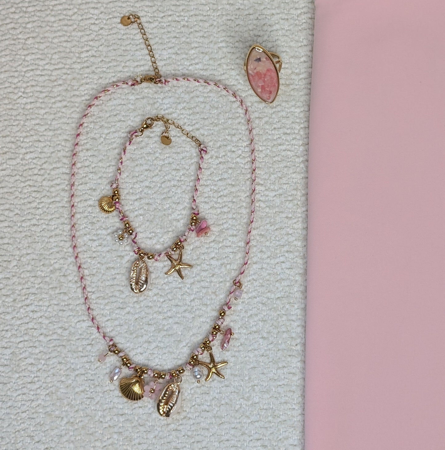 Collier Coquillage rose