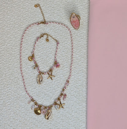 Collier Coquillage rose