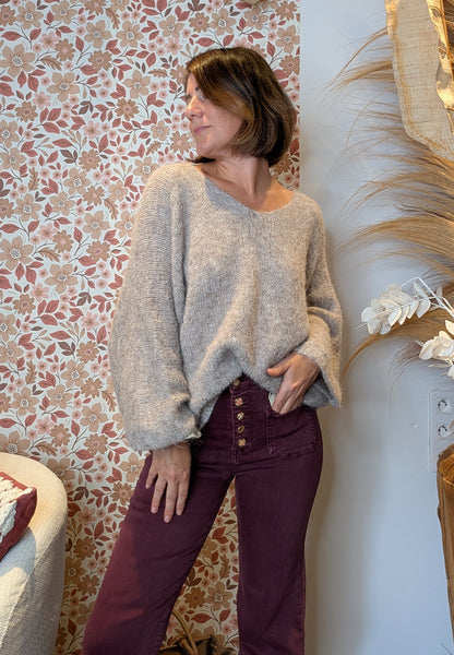 Pull Mégane taupe