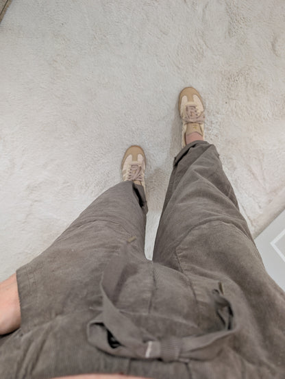 Pantalon cotelé Valéria marron clair