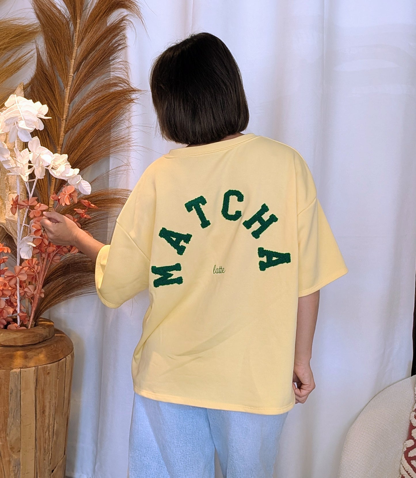 Tee-shirt sweat Matcha jaune