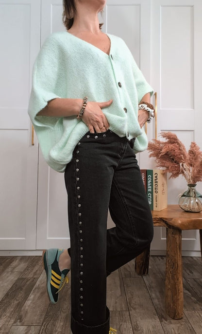 Gilet Elisabeth vert d'eau