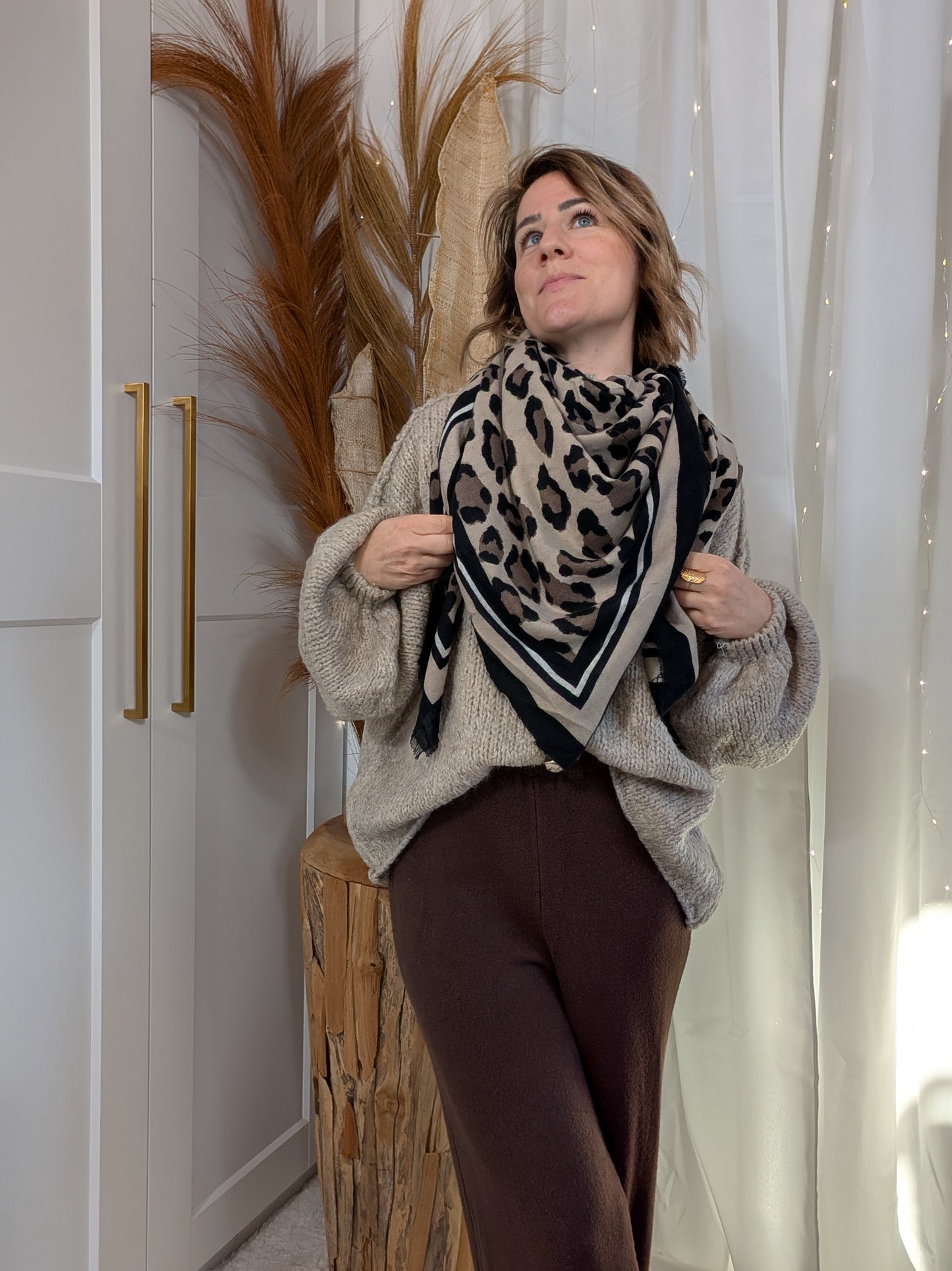 Echarpe douce Léa léopard