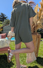 Combinaison short Zaza kaki