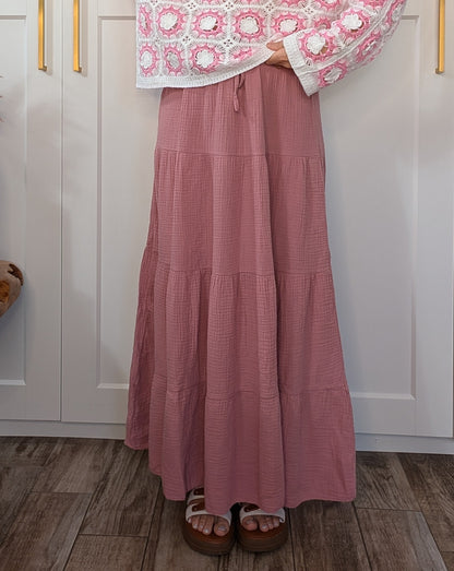 Jupe Carla vieux rose
