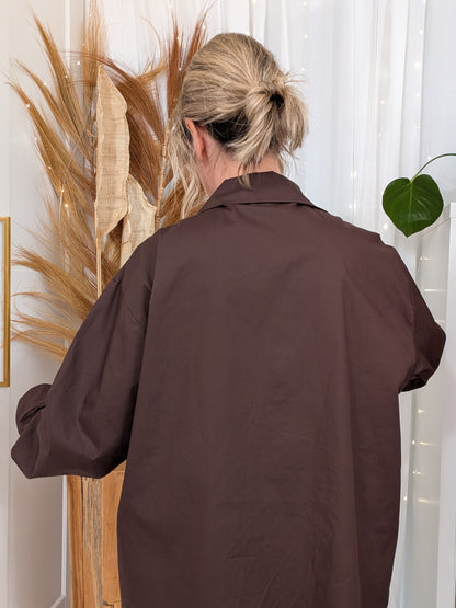 Chemise multibroches choco