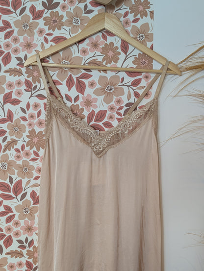 Top dentelle beige GRANDE TAILLE
