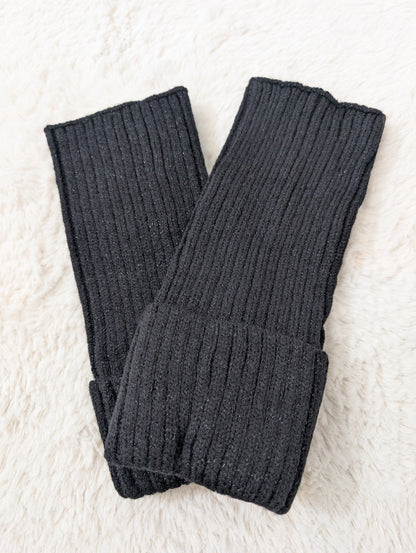 Guêtres épaisses retroussables noires