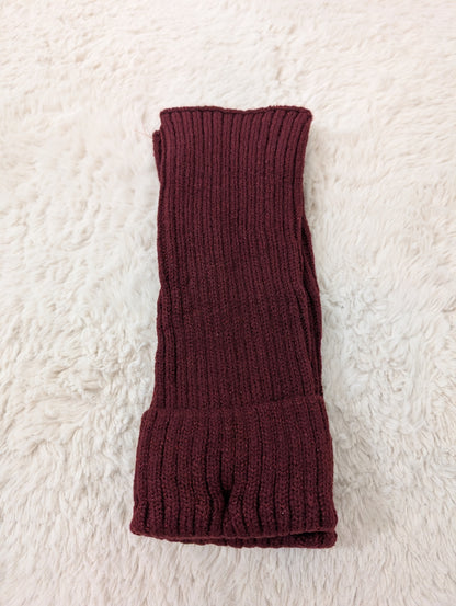 Guêtre épaisses retroussables bordeaux