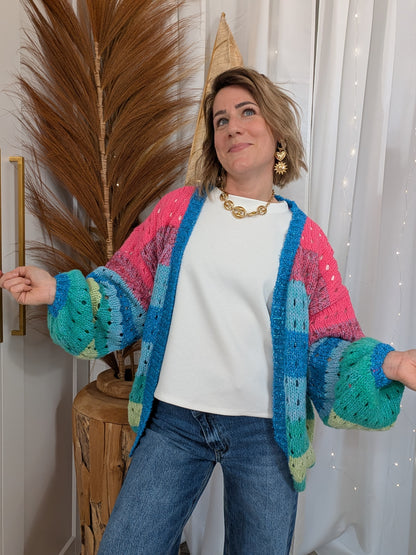 Gilet multicolore pailleté