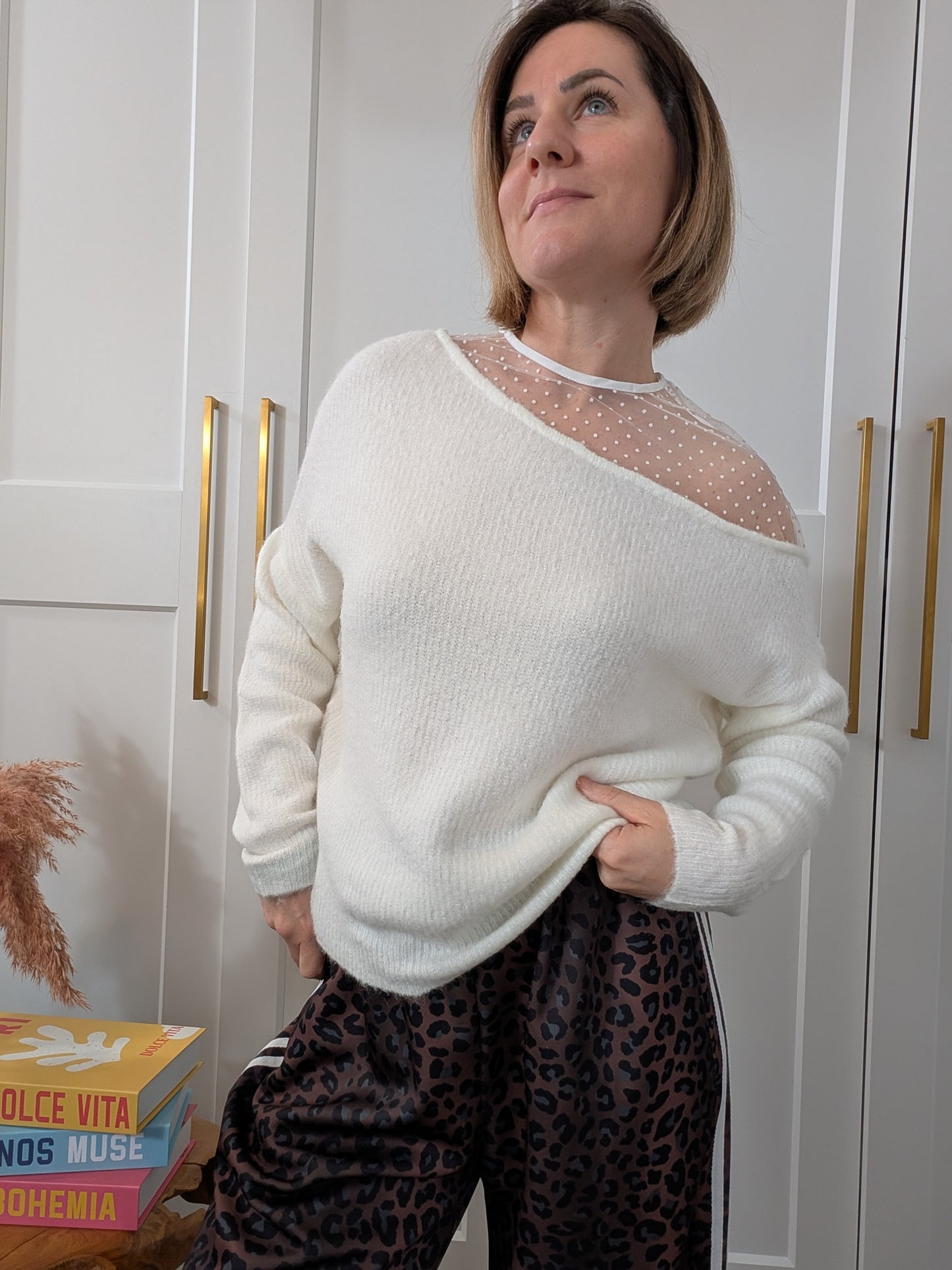 Pull Laurie - Décolleté dentelle ultra féminin