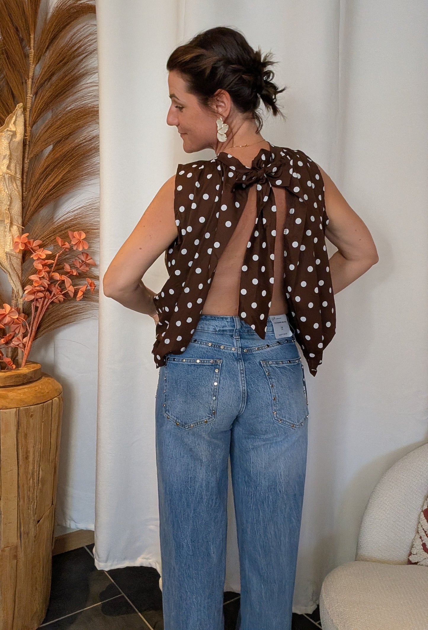 Top Stella brun foncé