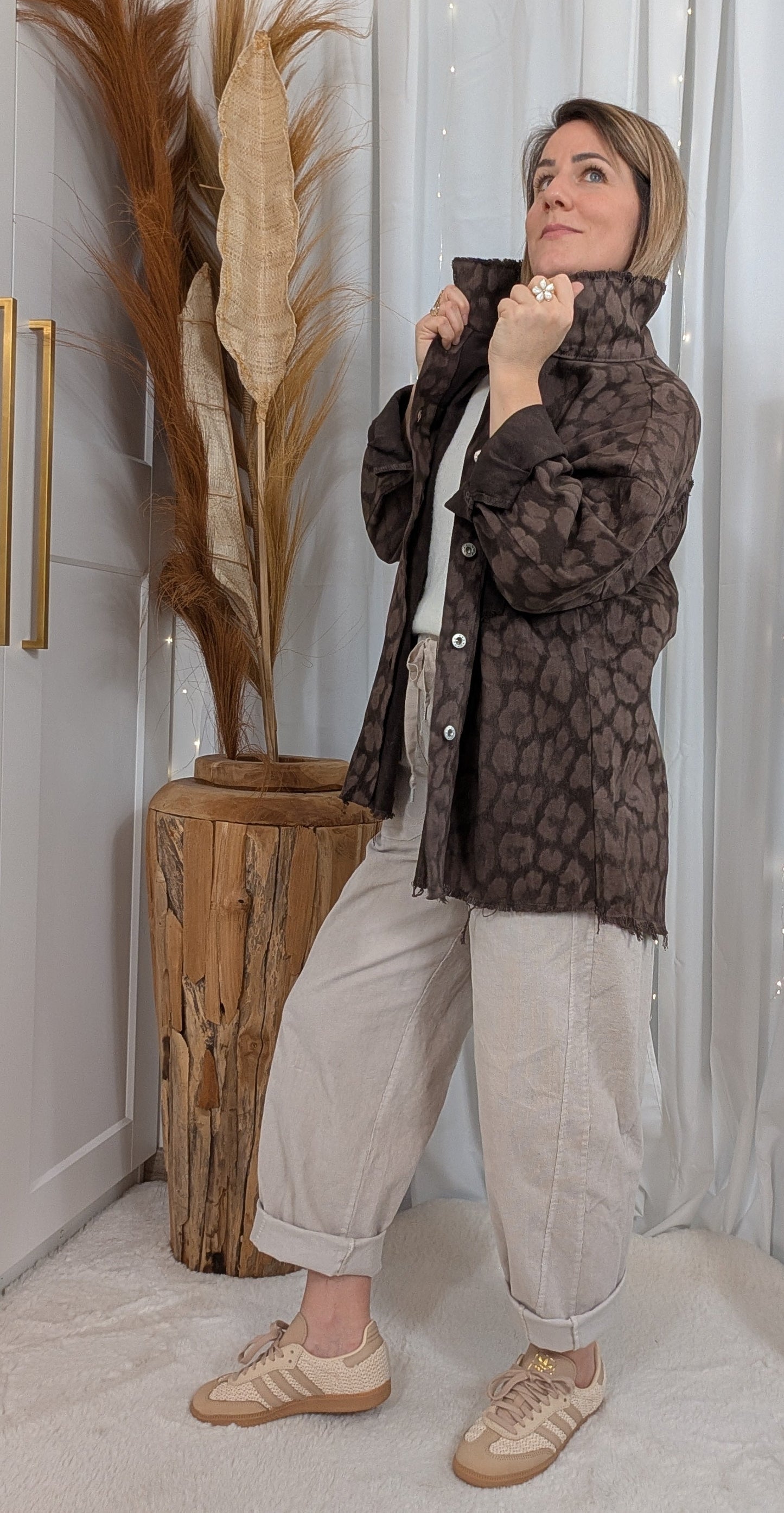 Chemise flash oversize léopard