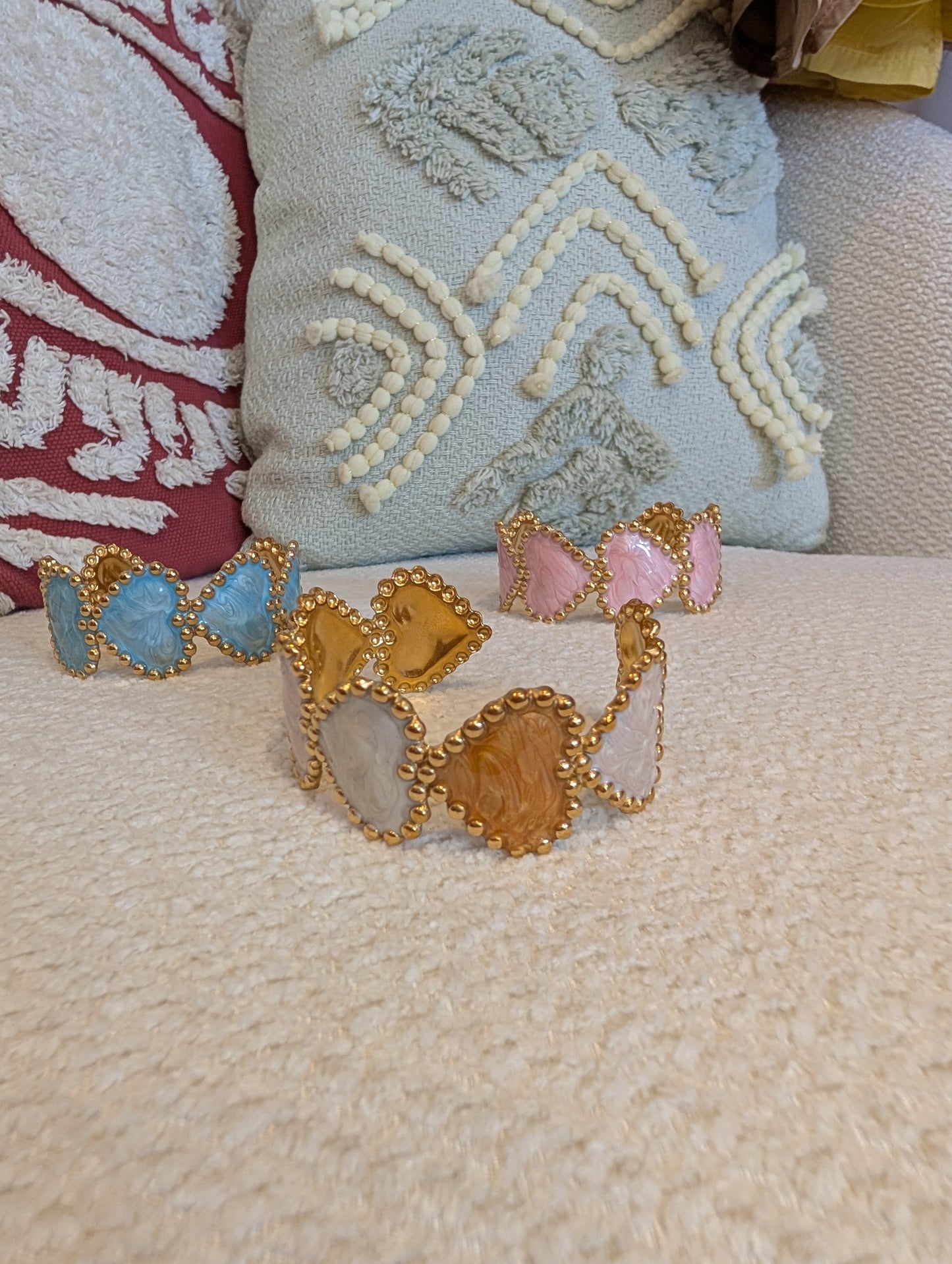 Bracelet coeur écru Love