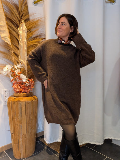 Robe Pauline marron