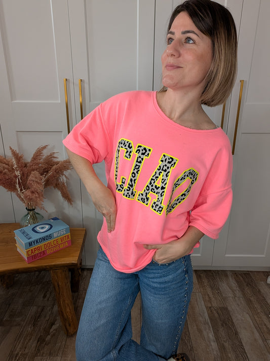 Tee-shirt sweat CIAO rose