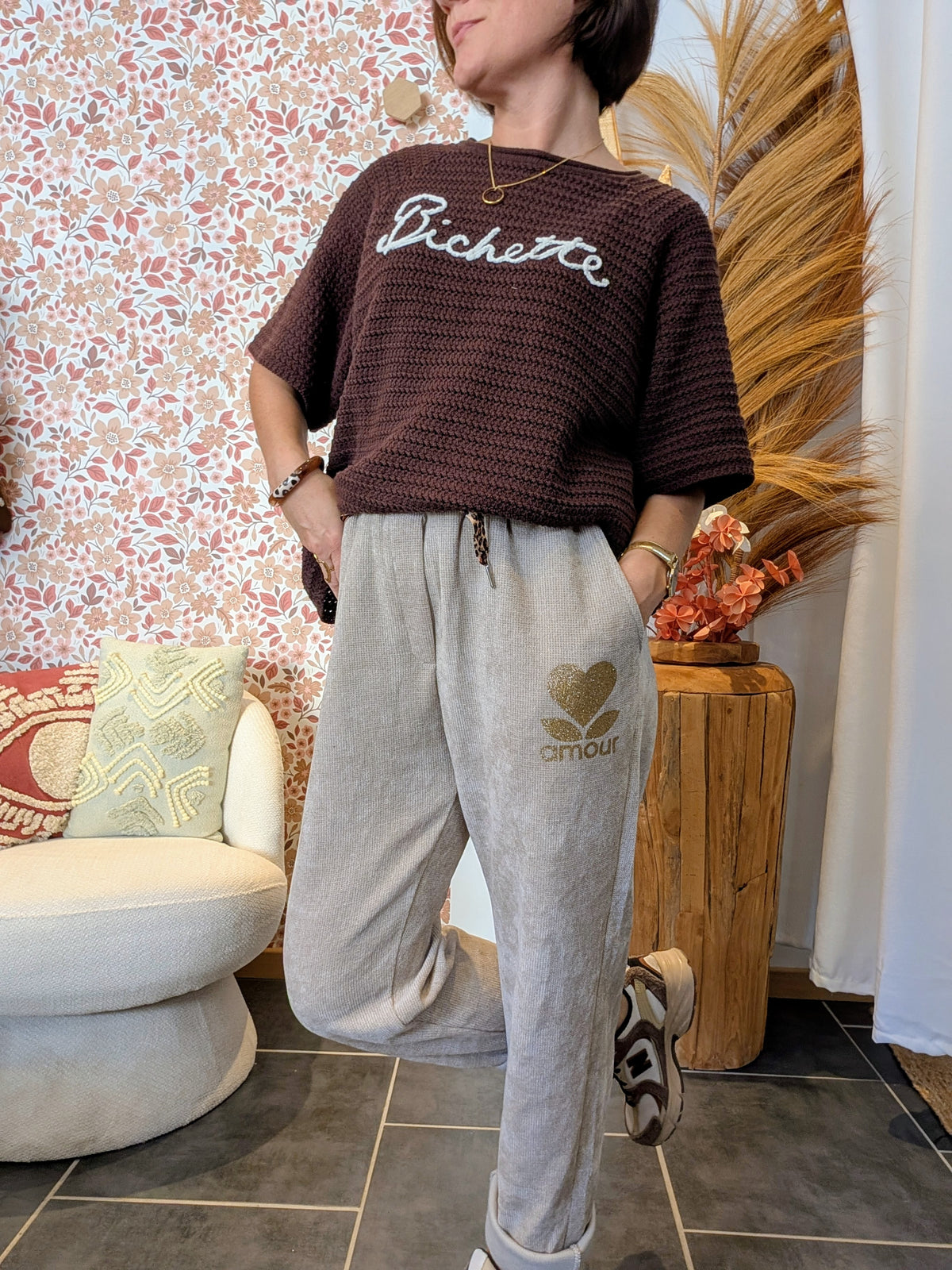 Pantalon Amour beige