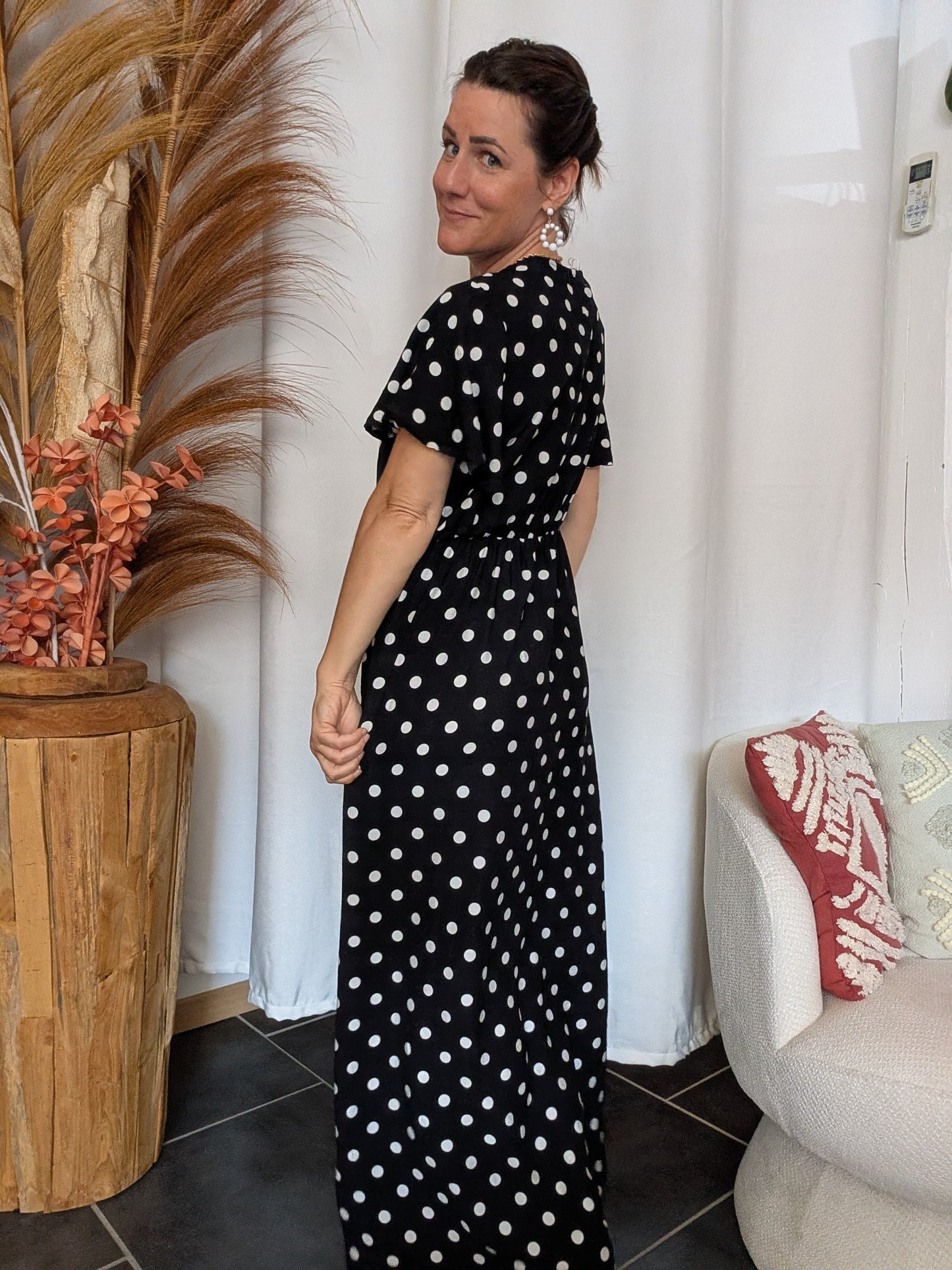 Robe à pois Rosa noir