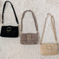 Sac bandoulière daim beige