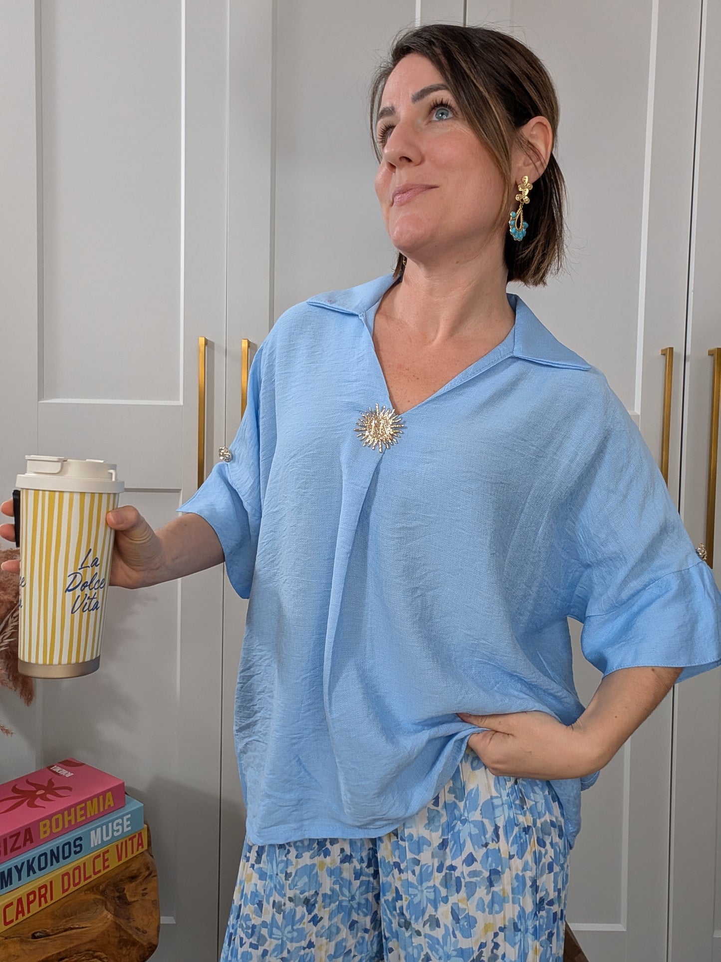 Blouse Maria bleue