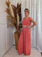 Combinaison pilssée corail - Lena