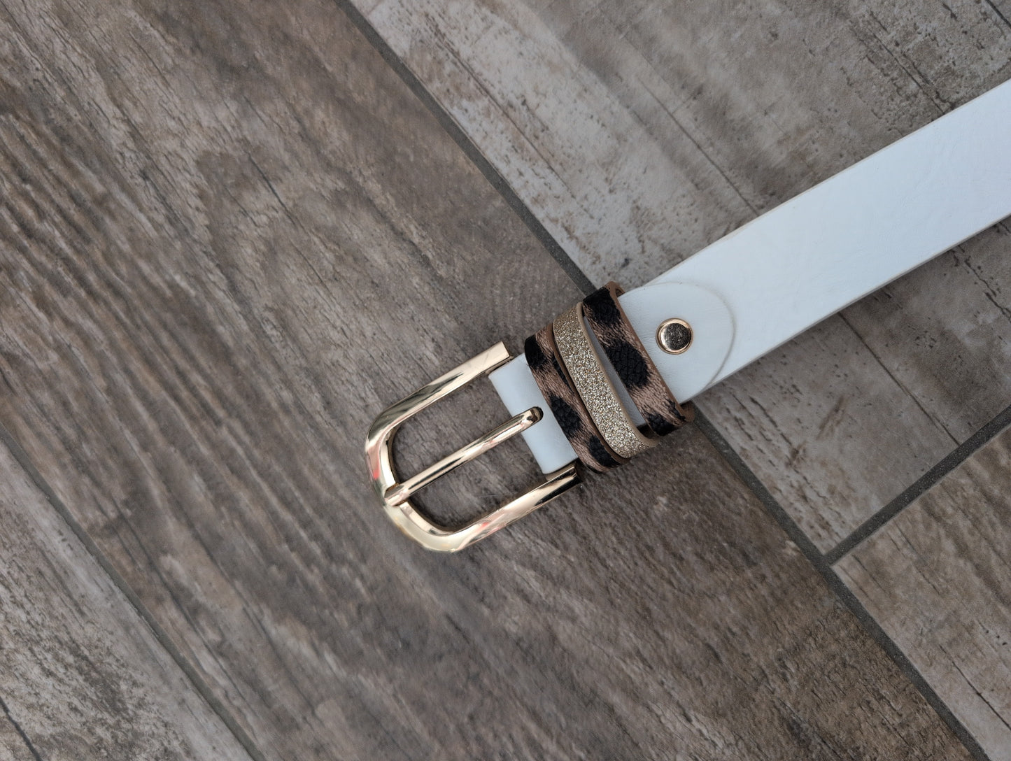 Ceinture blanche 3 passants