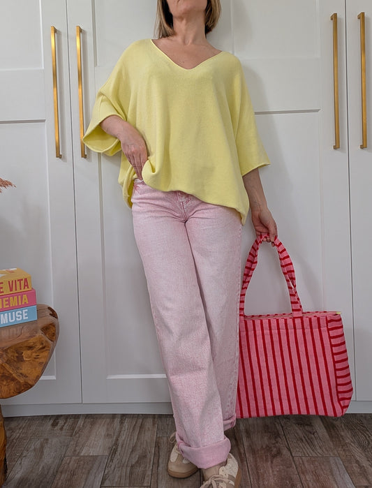 Pull Chrys jaune - Le confort obsolu