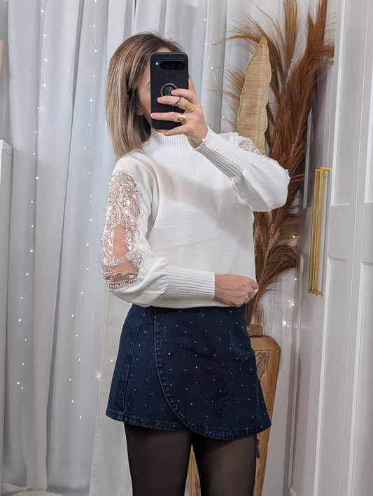 Pull Diana blanc