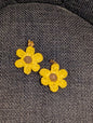 Boucles d'oreilles Fleur jaune