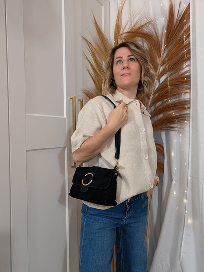 Cardigan manches courtes beige