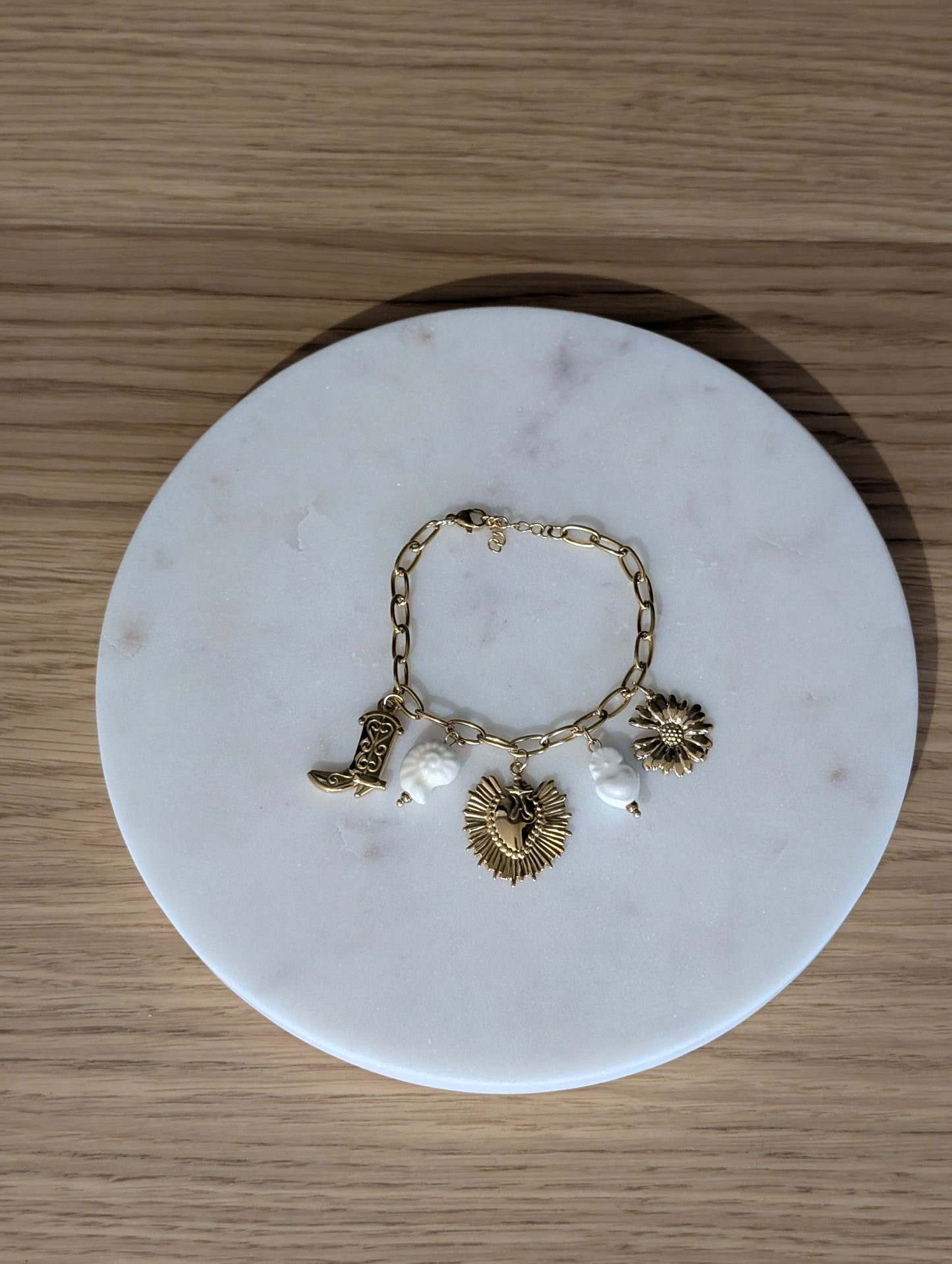 Bracelet ajustable en acier inoxydable Charms Santiag