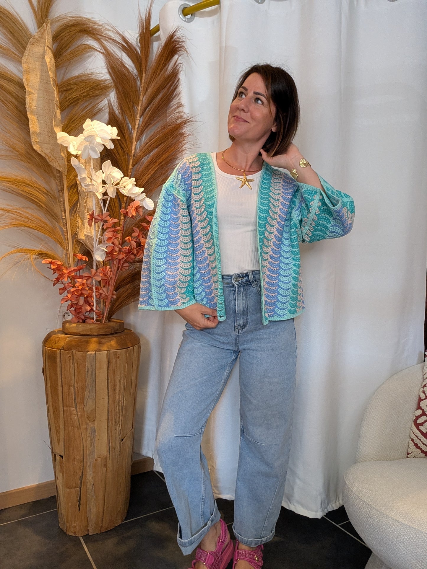 Gilet Soléna bleu