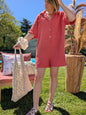 Combinaison short Zaza terracotta