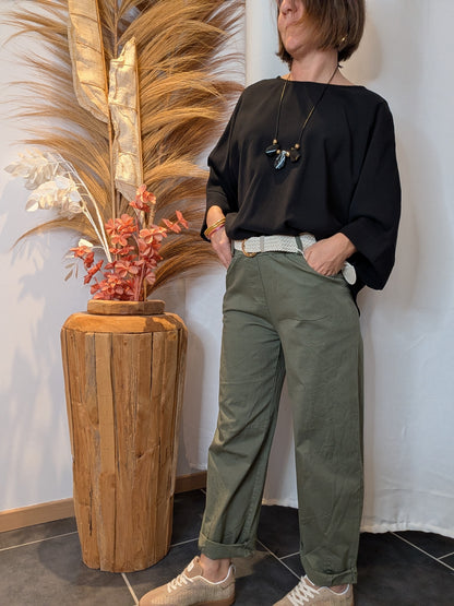 Pantalon Célia kaki