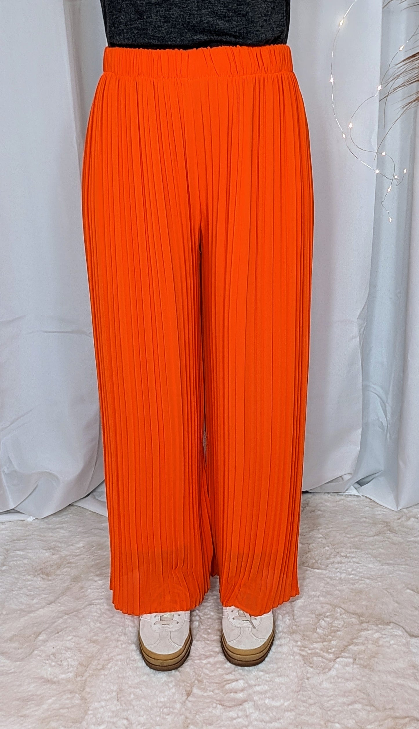 Pantalon plissée très fluide - Julia (orange)