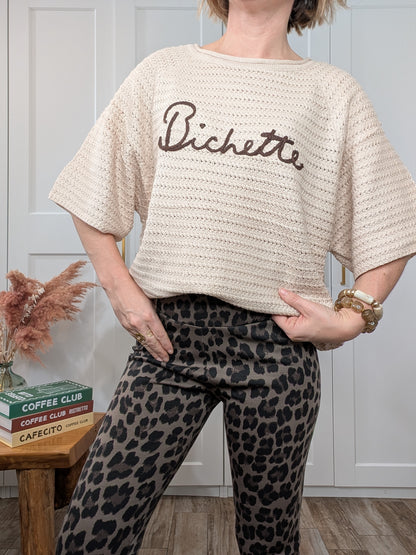 Pull Bichette beige